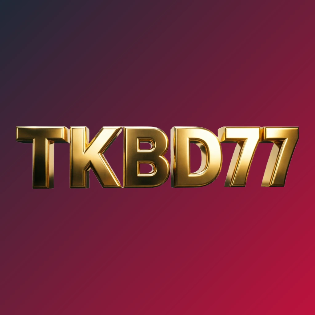 3D metallic TKBD77 logo with glossy gold letters and dramatic lighting, showcasing premium casino branding in a wide horizontal rectangular wordmark with a transparent background 3D metallic TKBD77 logo with glossy gold letters and dramatic lighting, showcasing premium casino branding in a wide horizontal rectangular wordmark with a transparent background